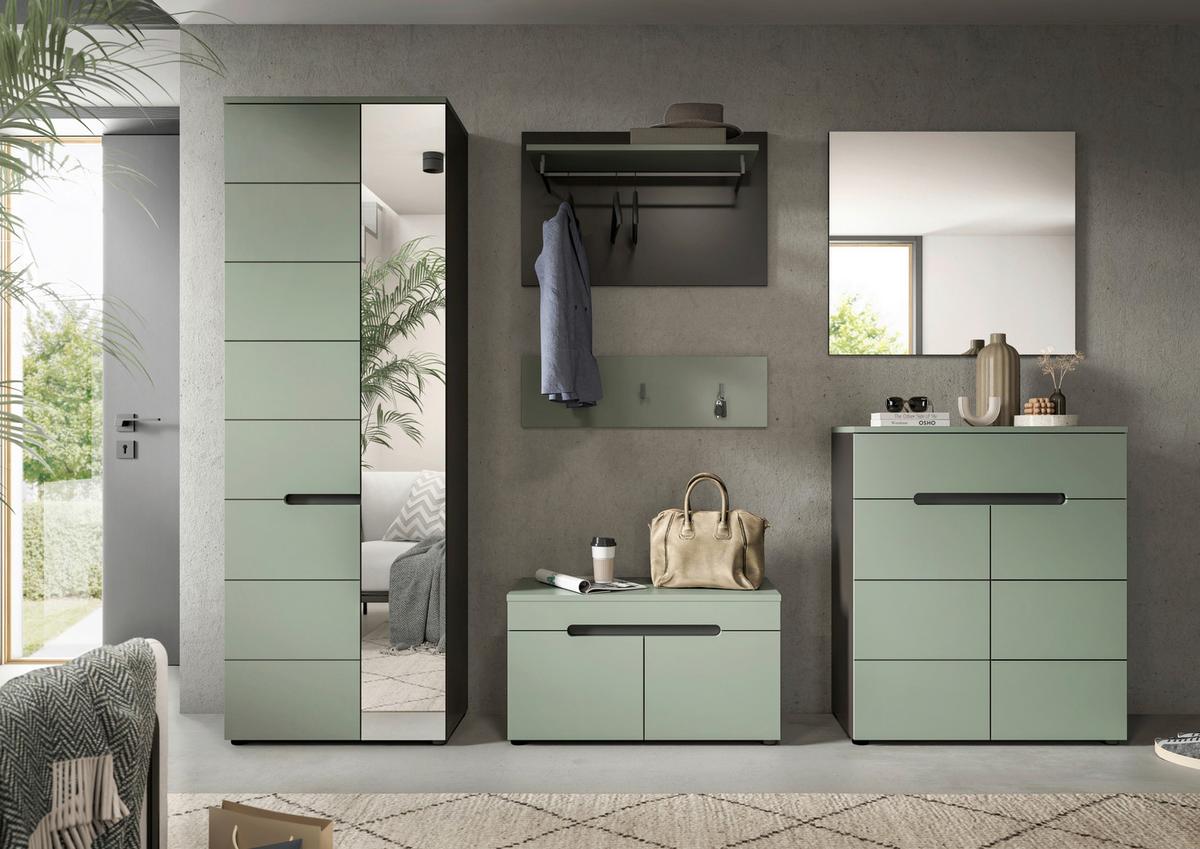 Predsoba Canu, Sivozelena, 5-Delna - siva/sivozelena, Design, leseni material (255/190/37cm) - Livetastic