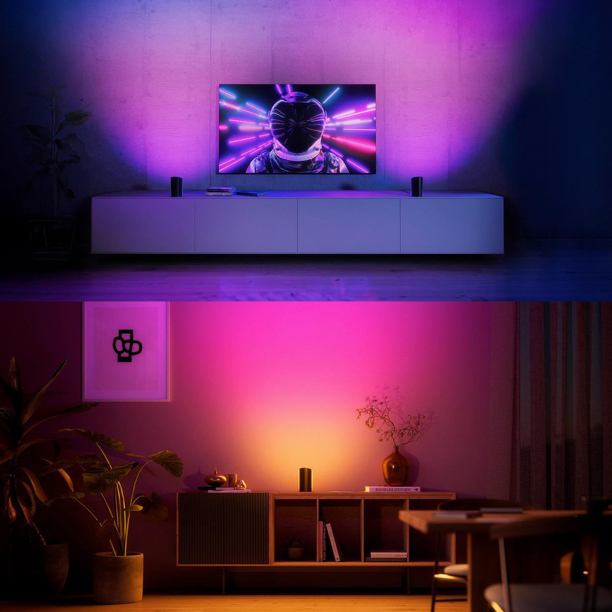 LAMPA STOŁOWA LED HUE PLAY WALL WASHER 2-PACK BL - czarny, Design, metal (7,6/15,7/9,1cm)