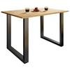 ESSTISCH XONA - Honigeiche/Schwarz, Design, Holzwerkstoff/Metall (110/80/76cm) - MID.YOU