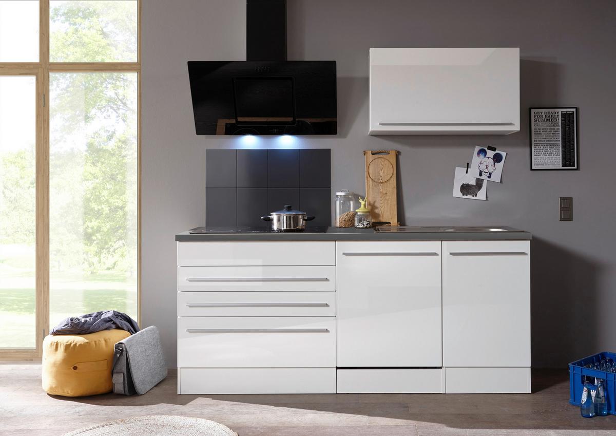 Moderen Kuhinjski Blok Brez Aparatov Welcome Jazz, Bela - bela/visoki sijaj, Konvencionalno, leseni material (320cm) - Modern Living