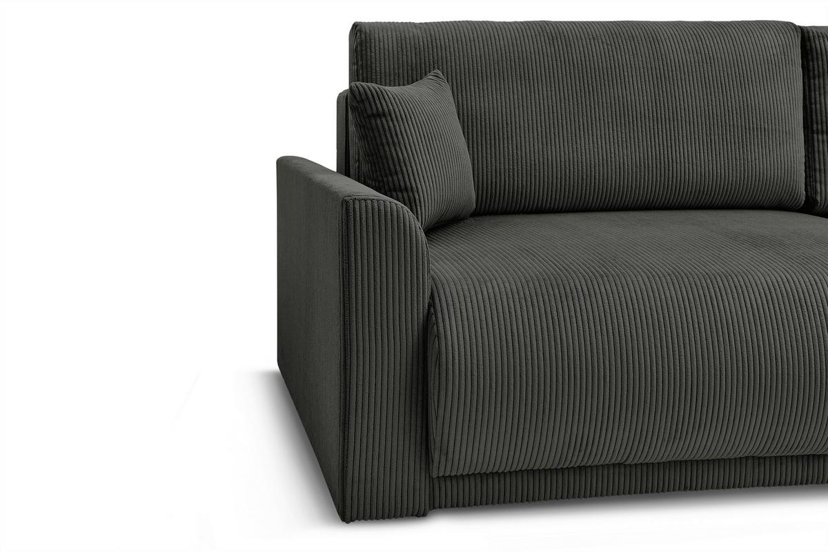 Kutna Garnitura Kim - crna, Moderno, drvo/tekstil (233/160cm) - Modern Living