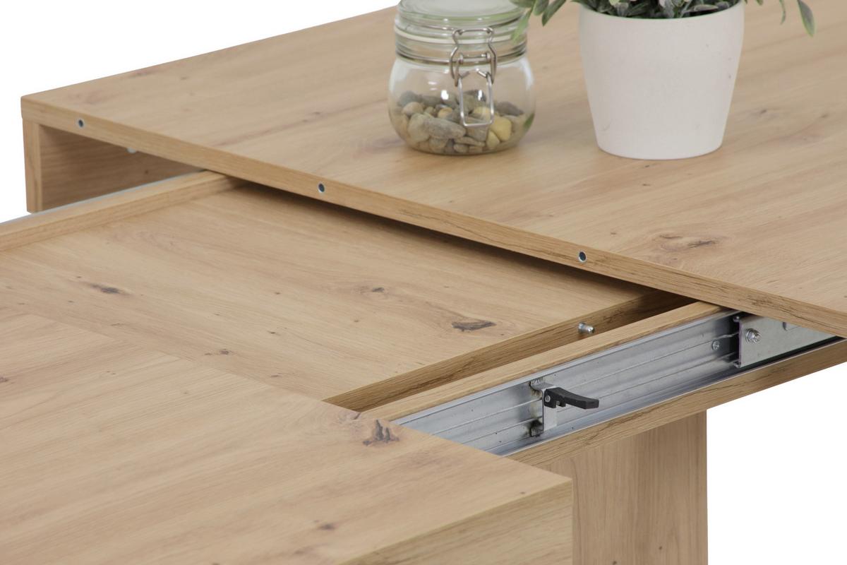 TISCHGRUPPE AGNES I G - Anthrazit/Eiche Artisan, MODERN, Holzwerkstoff/Textil (140 - 220/76/90cm) - MID.YOU