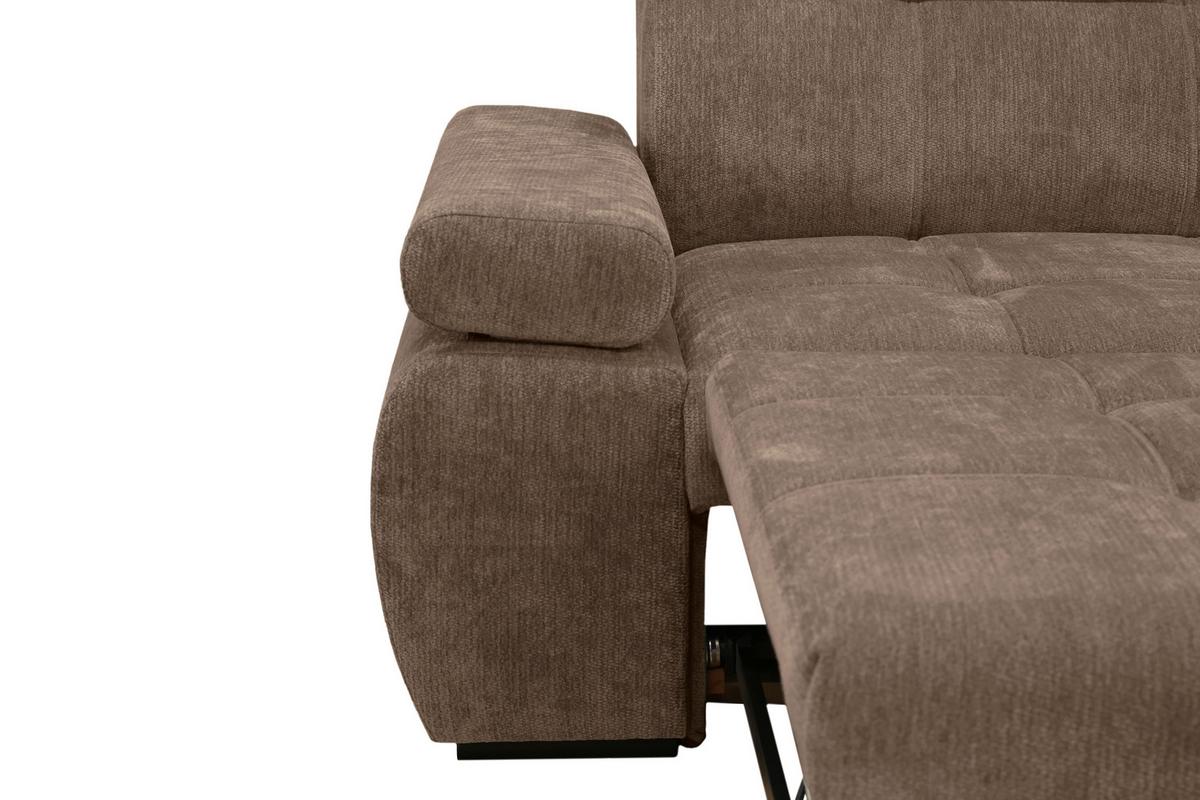 Kutna Garnitura Vegas - smeđa/crna, Design, drvo/tekstil (294/173cm) - Modern Living