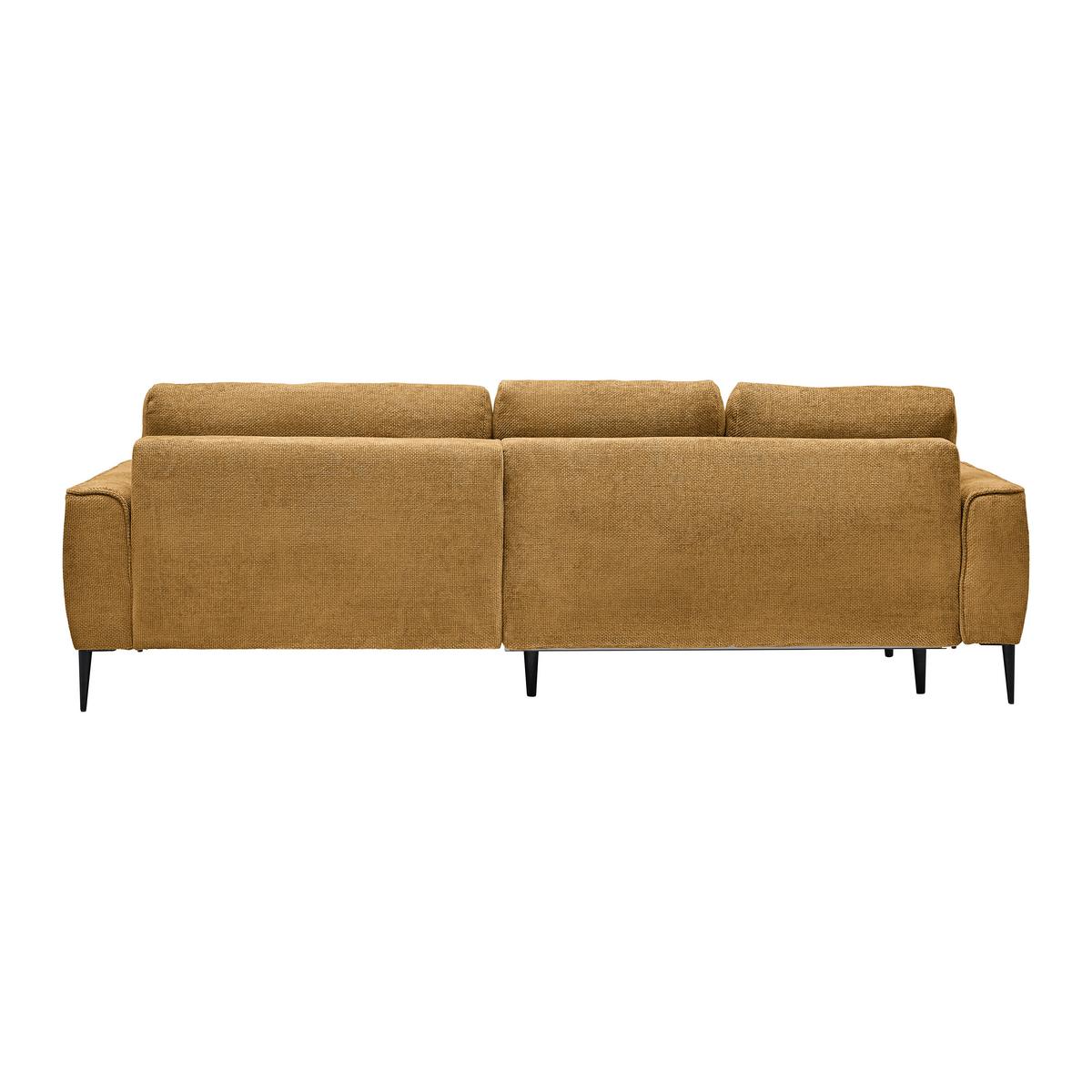 Ecksofa Custom Bernsteinfarben - Bernsteinfarben/Schwarz, MODERN, Textil/Metall (255/164cm) - Mömax