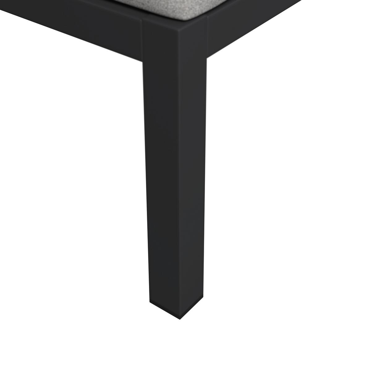 Loungegarnitur Anna Grau, 5-teilig - Dunkelgrau/Hellgrau, MODERN, Glas/Textil (135/68/80cm)