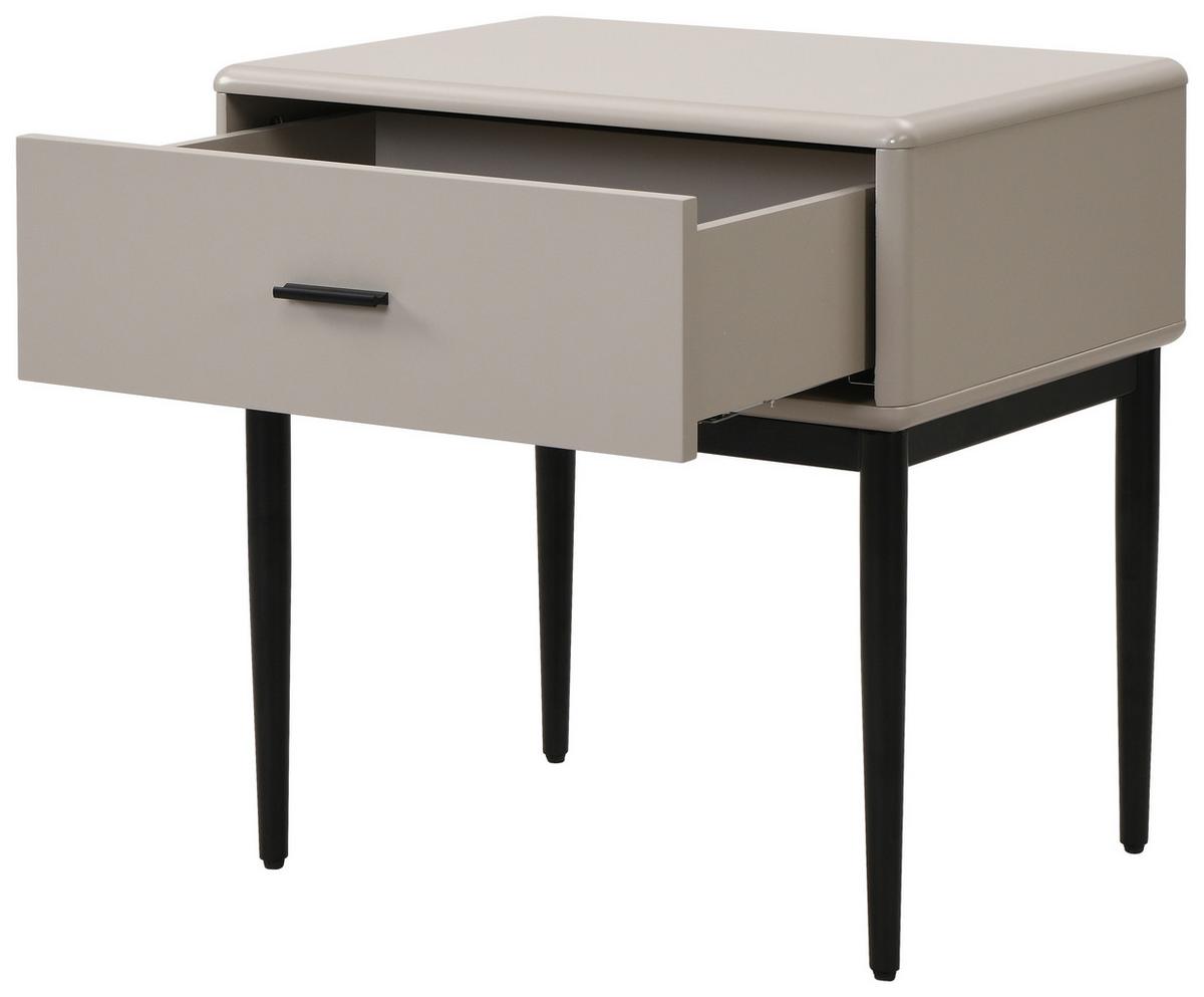 SZAFKA NOCNA TEMPICO - jasnoszary/czarny, Modern, materiał drewnopochodny/metal (54/55/40cm) - Livetastic