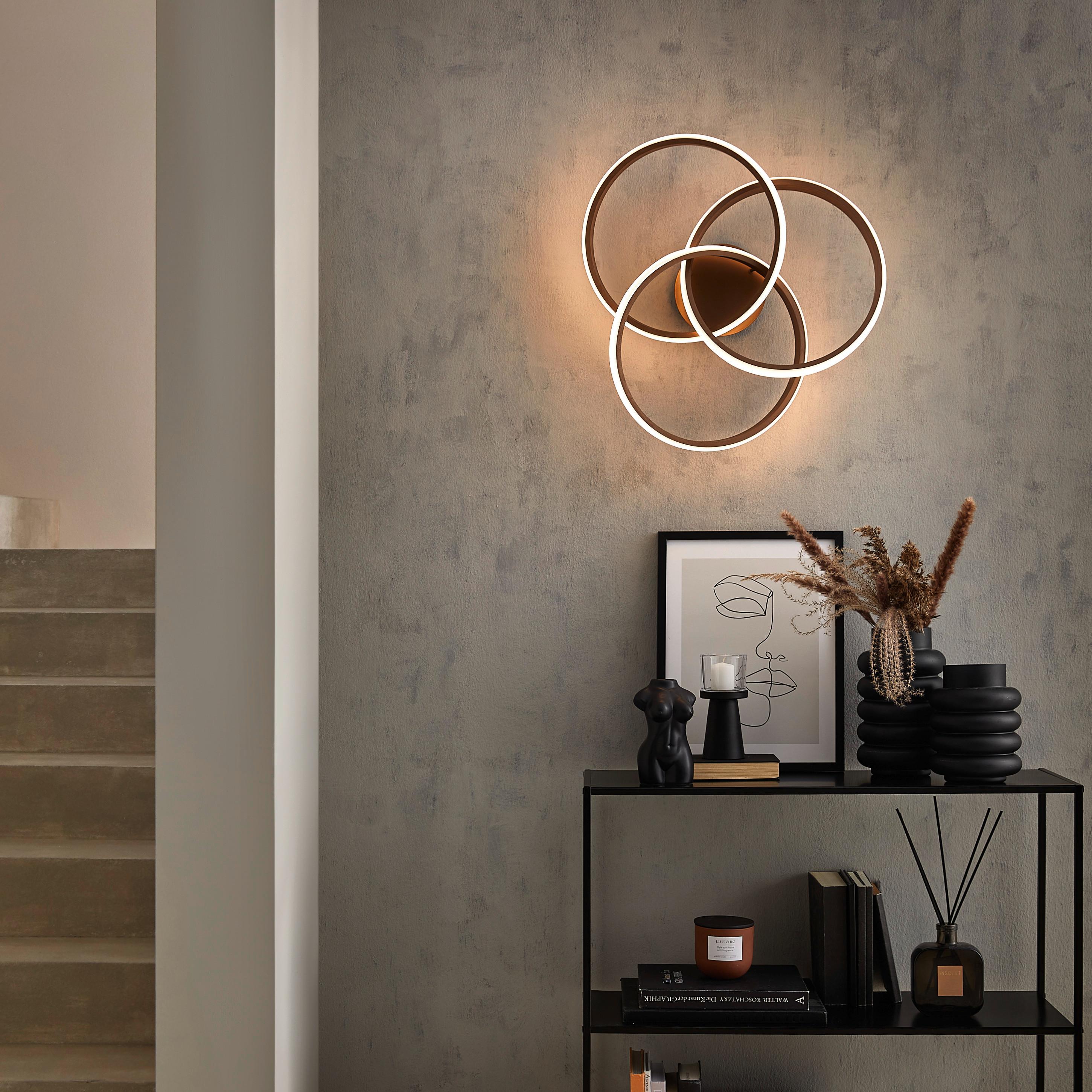 LED-TAKLAMPA ANTOR - cappuccino, Modern, metall/plast (52/15/49,5cm) - Premium Living