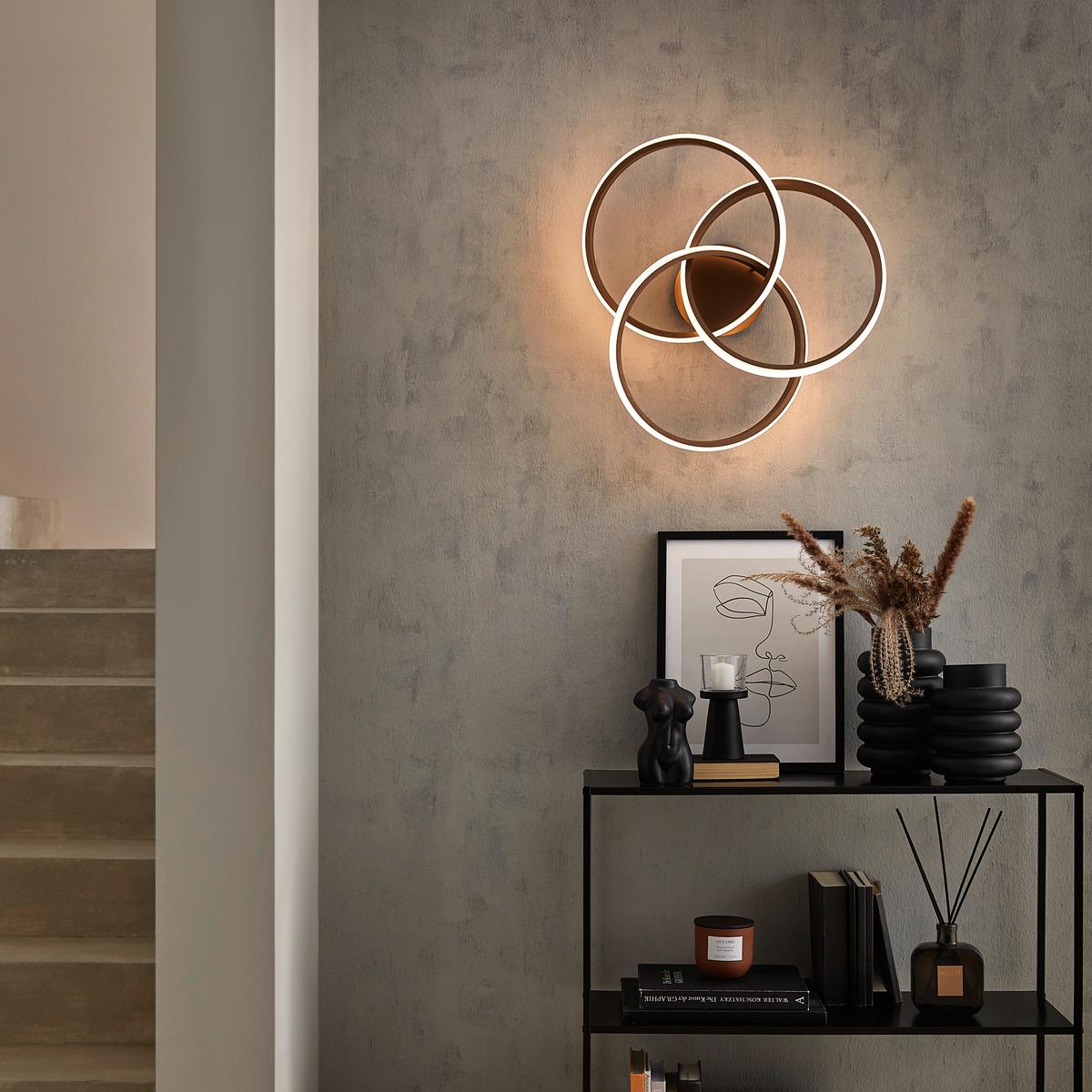Plafonieră cu LED ANTOR - cappuccino, Modern, plastic/metal (52/15/49,5cm) - Premium Living