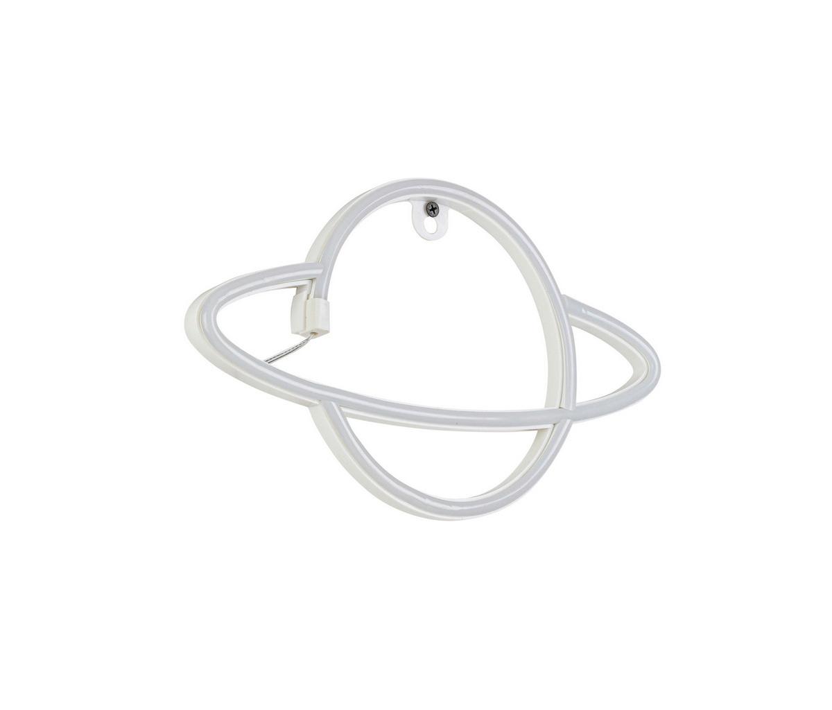 Led Dekorativna Svjetiljka Planeti - bijela/ružičasta, Konvencionalno, plastika (29,3/17,5/1,7cm) - Mömax