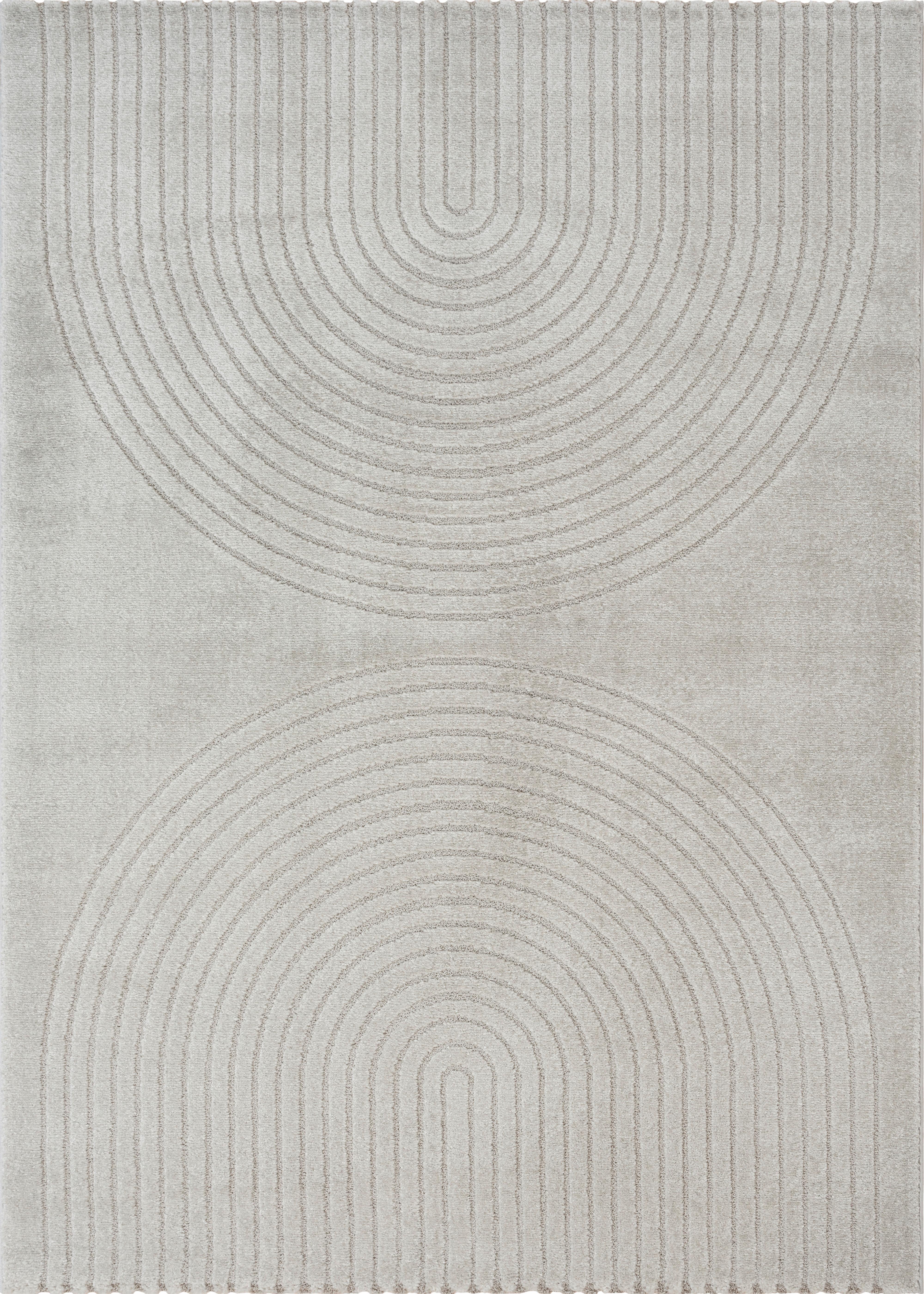 Webteppich Eclipse Grau ca. 160x220cm - Grau, Basics, Textil (160/220cm)