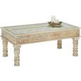 Couchtisch Holz - Naturfarben/Weiß, LIFESTYLE, Glas/Holz (110/46/60cm) - Premium Living Couchtisch Holz - Naturfarben/Weiß, LIFESTYLE, Glas/Holz (110/46/60cm) - Premium Living
