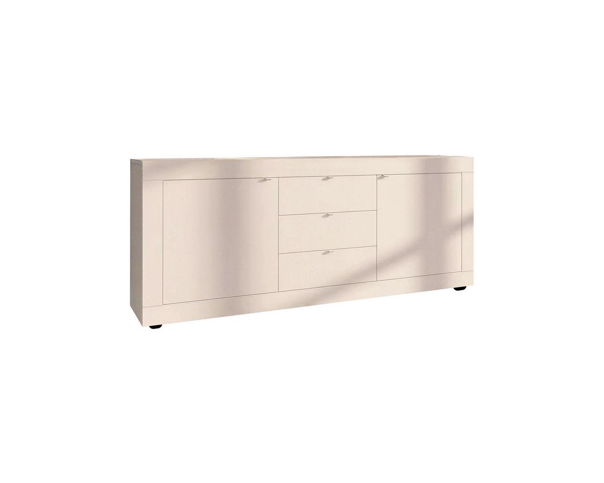 Široka Komoda Basic, Kašmir - kašmir/črna, Design, kovina/umetna masa (210/86/43cm) - MID.YOU