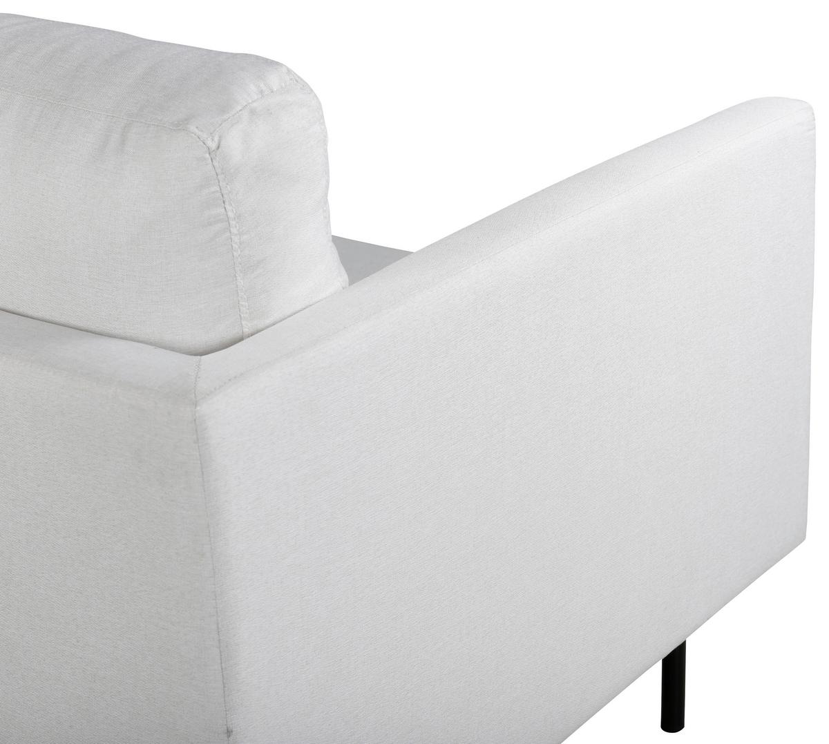 2-SITZER-SOFA ZOOM - Creme/Schwarz, Design, Textil/Metall (180/78/80cm) - Livetastic
