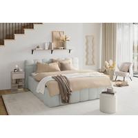 Polsterbett Taupe Ca. 180x200cm - Taupe/Schwarz, Konventionell, Kunststoff/Textil (180/200cm) - Based