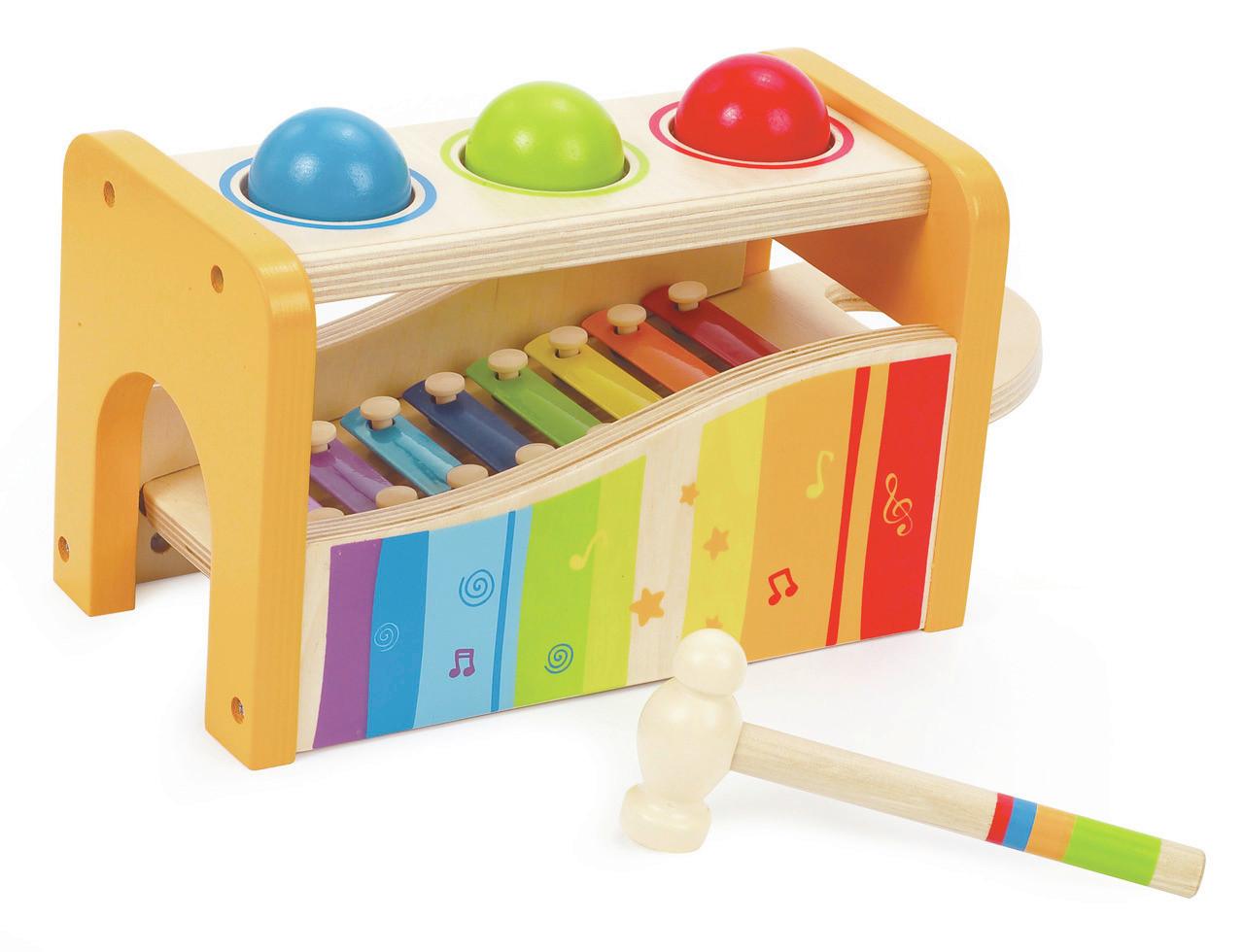 Xilofon És Kalapálós Játék Hape - többszínű, Basics, műanyag/faalapú anyag (24,0/15,0/13,5cm) - Hape