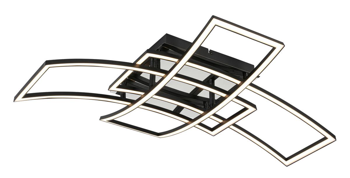 Led-deckenleuchte Enikö Schwarz/chromfarben Max. 42 W - barve kroma/črna, Moderno, kovina/umetna masa (59/81/16cm) - Mömax