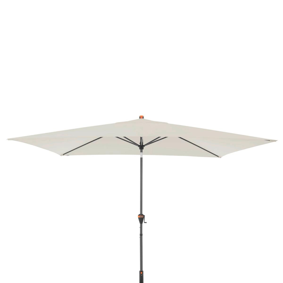 Sonnenschirm Myzone Auto Tilt Naturfarben ca. 300x200cm - Anthrazit/Naturfarben, Basics, Textil/Metall (300/200cm) - Doppler