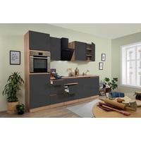 Küchenblock Premium Eiche/Grau B: ca. 280 cm - Eichefarben/Grau, MODERN, Holzwerkstoff (280cm) - Respekta