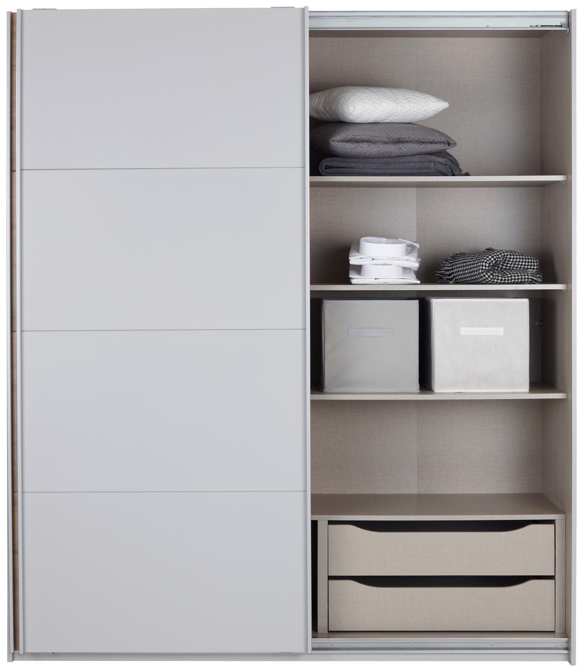 DULAP FELDKIRCH - culoare lemn stejar/gri, Modern, material pe bază de lemn (271/229/62cm)