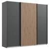 Ormar S Kliznim Vratima Andorra - boje grafita/boje hrasta, Moderno, drvni materijal (250/216/65cm) - Modern Living