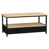 COUCHTISCH FLONILA - Honigeiche/Schwarz, Design, Holzwerkstoff/Metall (100/50/45cm) - MID.YOU