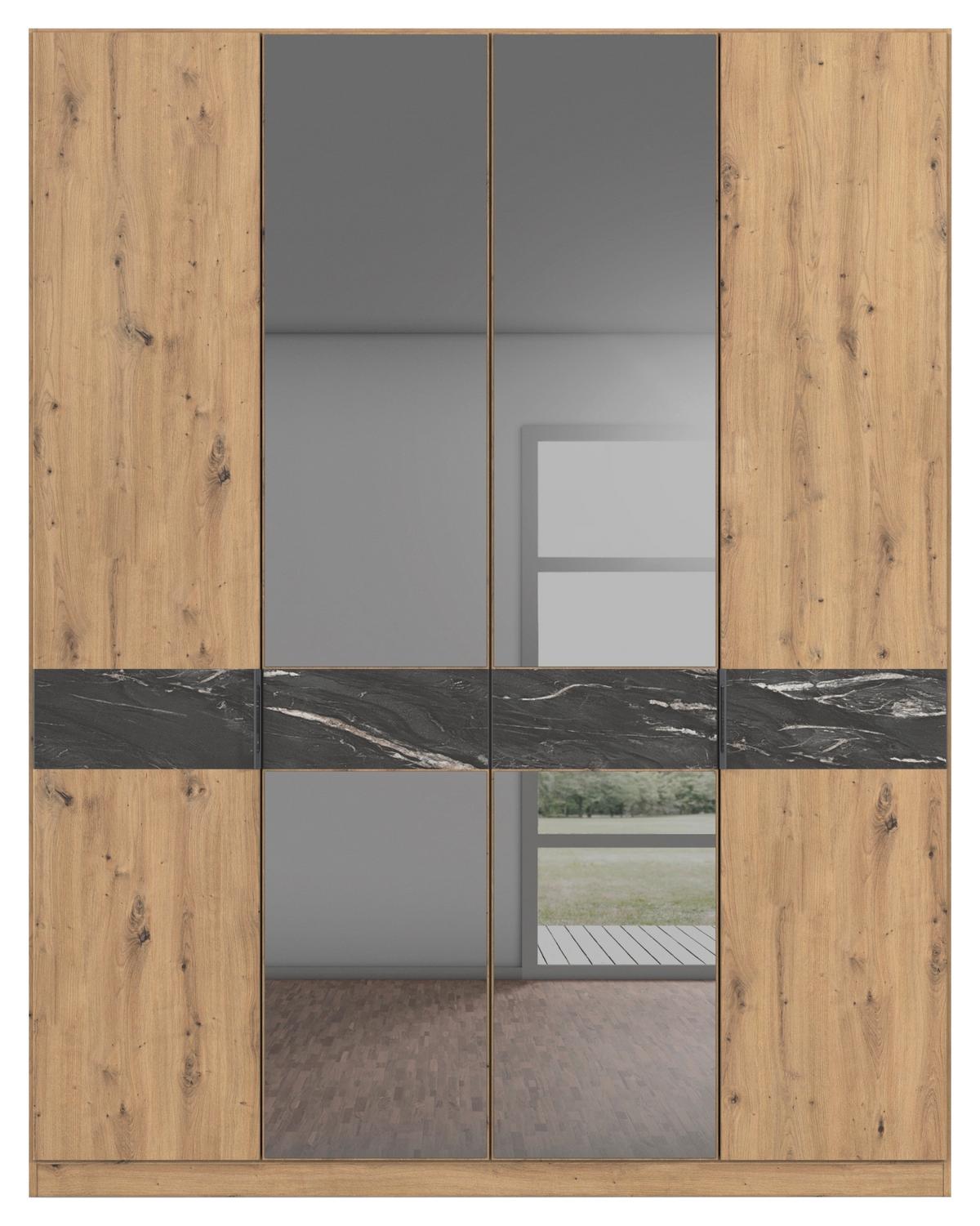 Drehtürenschrank Versity Eiche Artisan - Eiche Artisan, KONVENTIONELL, Holzwerkstoff/Metall (180/229/54cm) - Premium Living