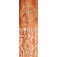 Stenska Ura Eat Work Drink - svetlo rjava/bela, Konvencionalno, kovina/steklo (20/60/3,5cm)