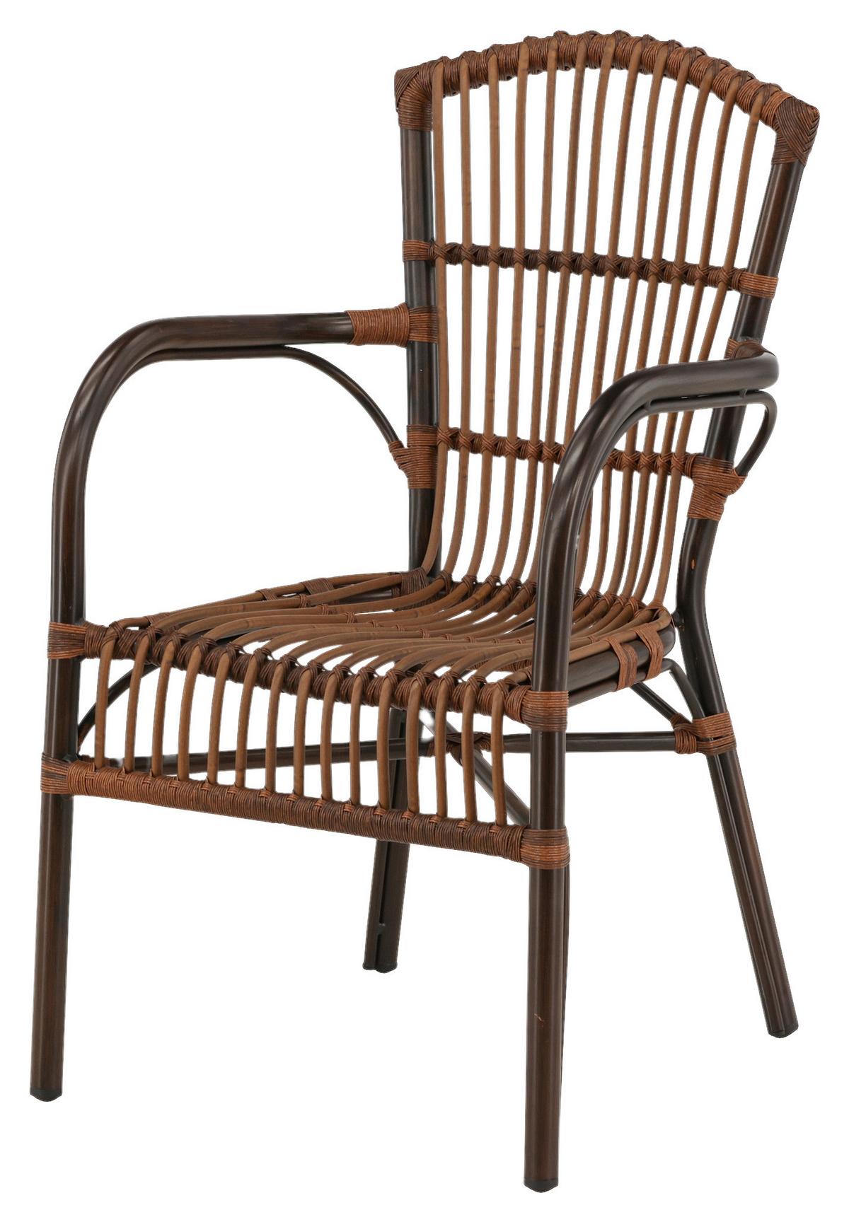 Gartensessel Galera ca. 55x90x63 cm Braun - Braun, KONVENTIONELL, Metall (55/90/63cm) - Gardenson