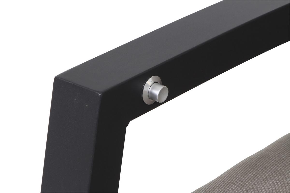 Loungegarnitur Corido Grau - Grau, Basics, Keramik/Kunststoff (72/206/103cm) - Siena Garden