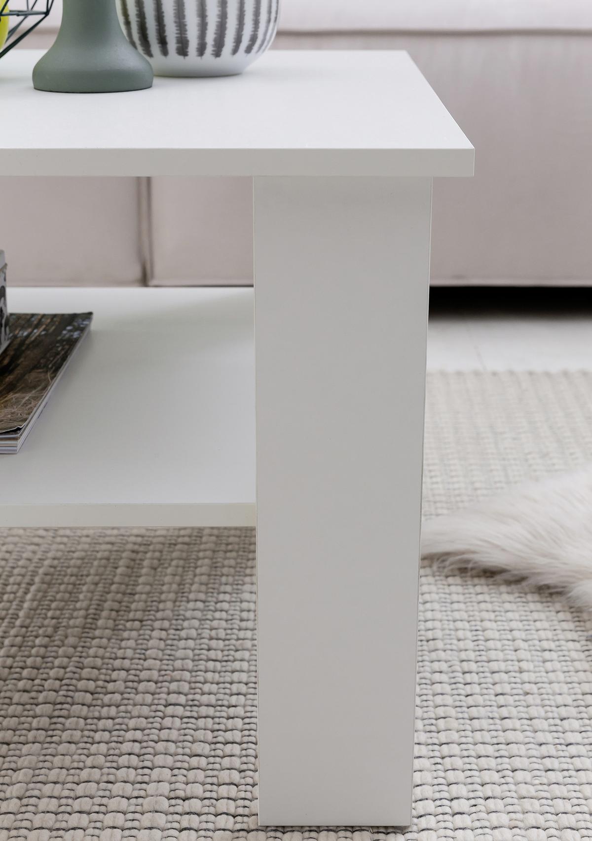 Dohányzóasztal Mid.you - fehér, Konventionell, faalapú anyag (60/60/42cm) - MID.YOU