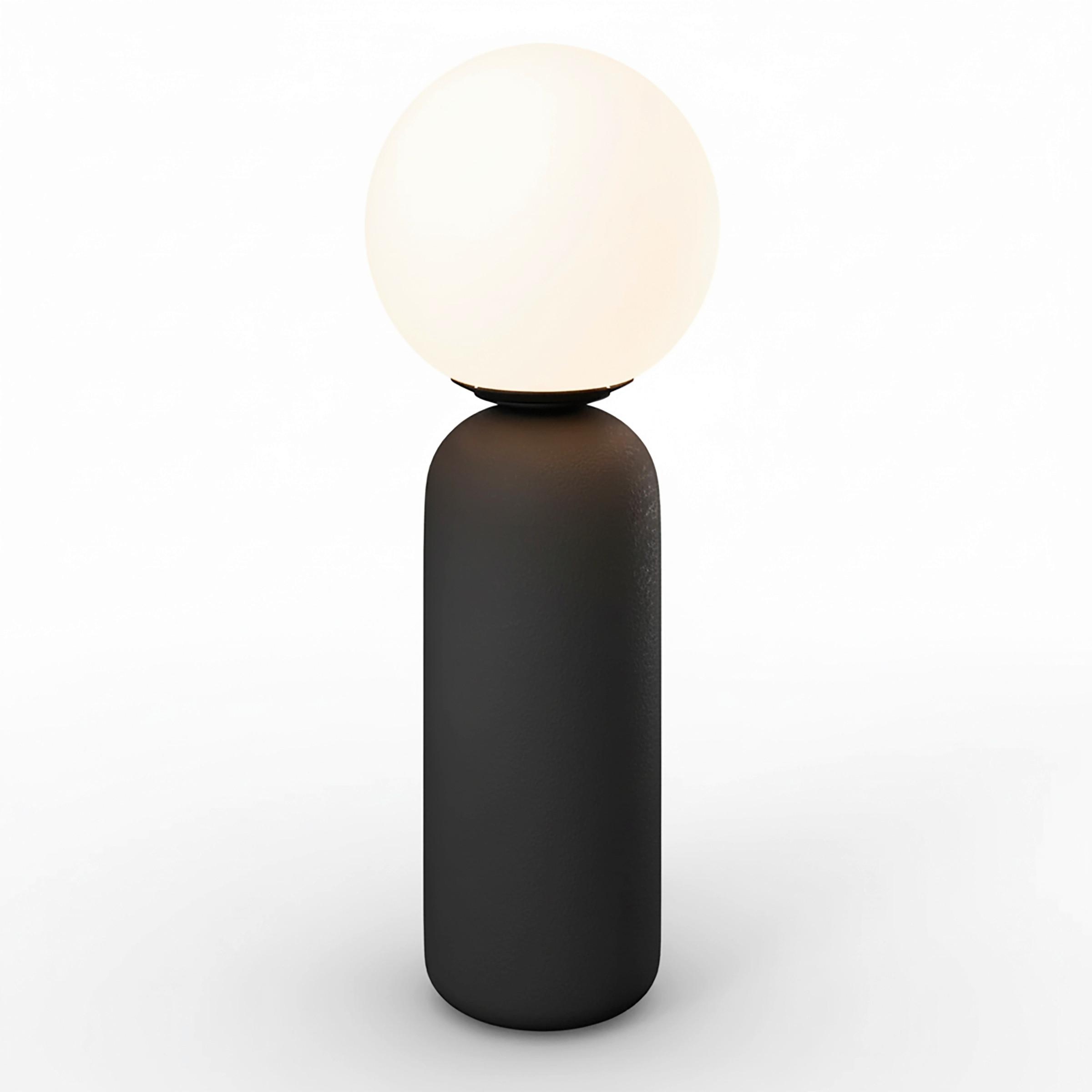 Tischleuchte Amora Schwarz max. 40 Watt - Schwarz/Weiß, MODERN, Keramik/Metall (20/52,5cm) - Bessagi Home