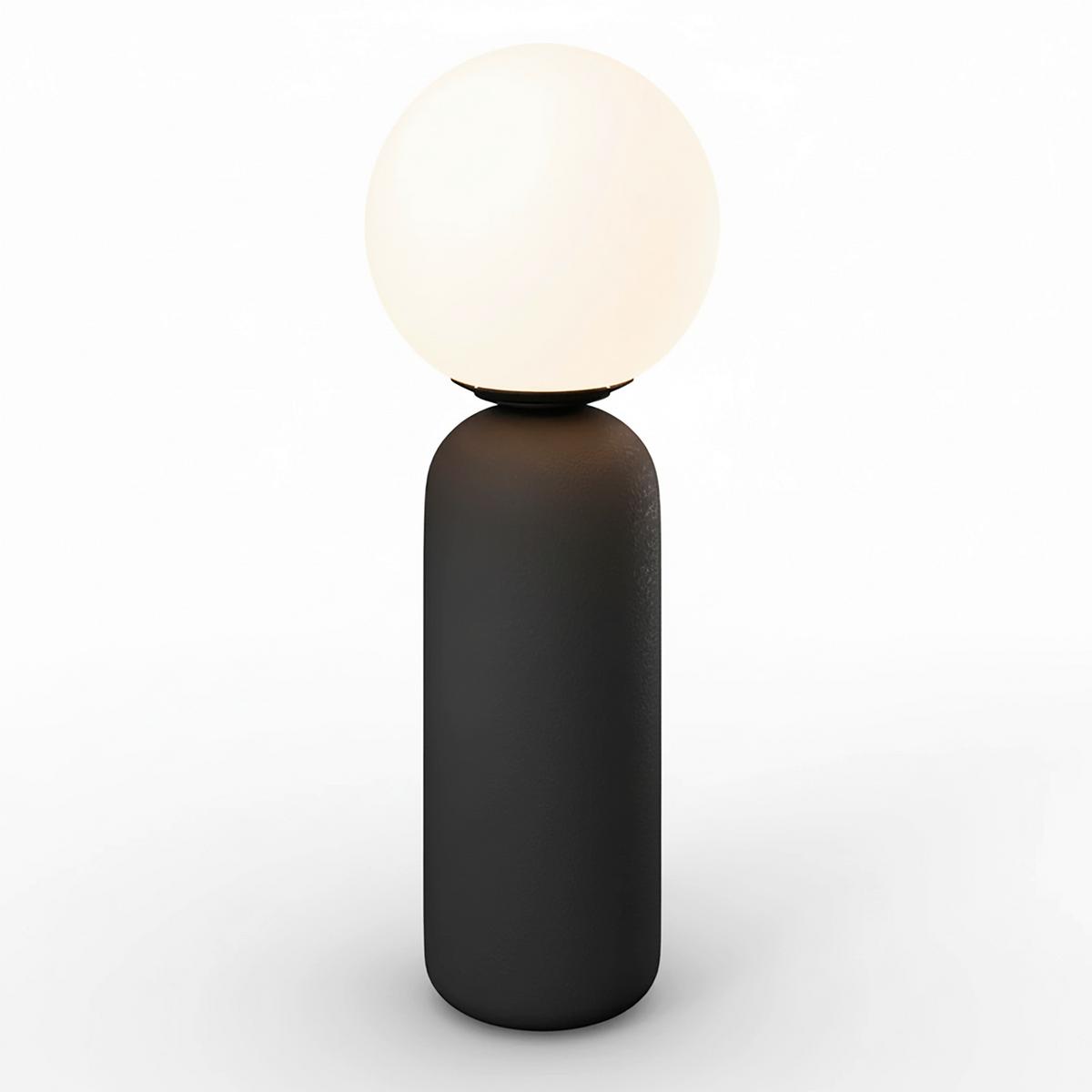 Tischleuchte Amora Schwarz max. 40 Watt - Schwarz/Weiß, MODERN, Keramik/Metall (20/52,5cm) - Bessagi Home