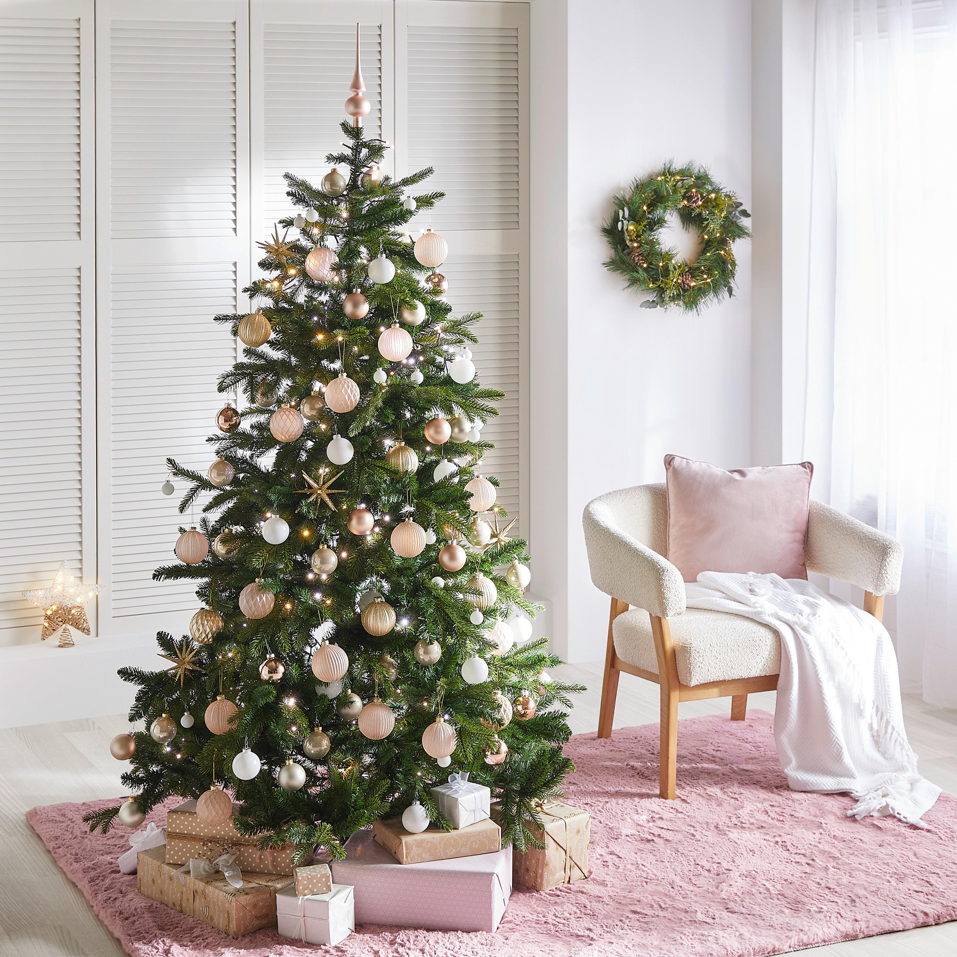 Karácsonyfagömbszett Noel - natúr színű, Basics, Üveg (6cm) - Modern Living