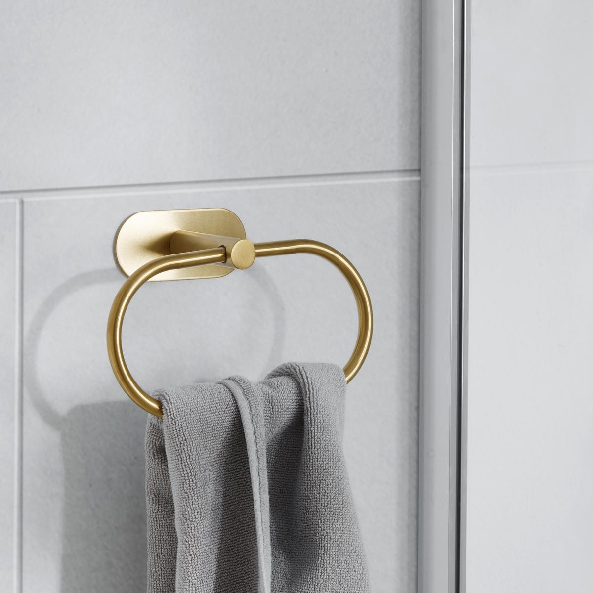 Handtuchhalter in Goldfarben - Goldfarben, LIFESTYLE, Metall (20,5/12,5/7,5cm) - Mömax