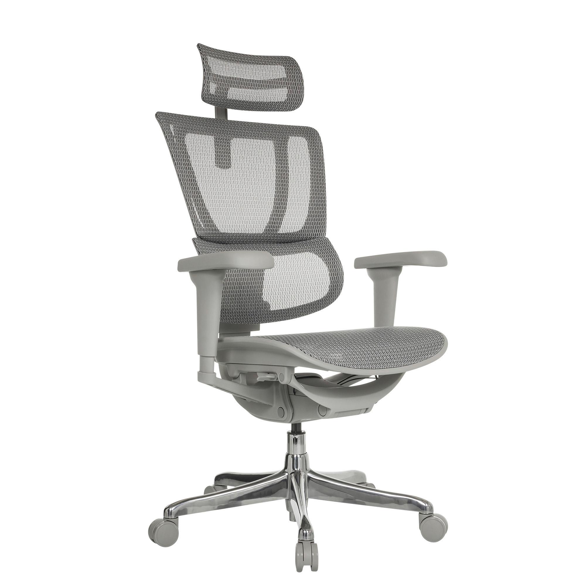 Drehstuhl Ergohuman Slim Ultra G Gen 2 Grau - Silberfarben/Grau, MODERN, Kunststoff/Textil (71/116 - 135/75cm) - MID.YOU