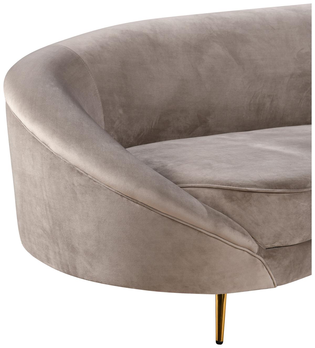 Sofa Luna - zlatne boje/taupe, Moderno, drvo/metal (247/81/105cm) - Mömax