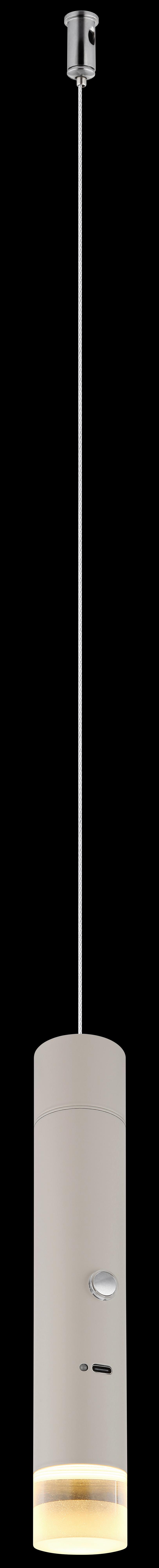 LAMPA WISZĄCA LED 16060S PELO - przejrzysty/kolor piaskowy, Design, tworzywo sztuczne/metal (38/120cm) - Globo