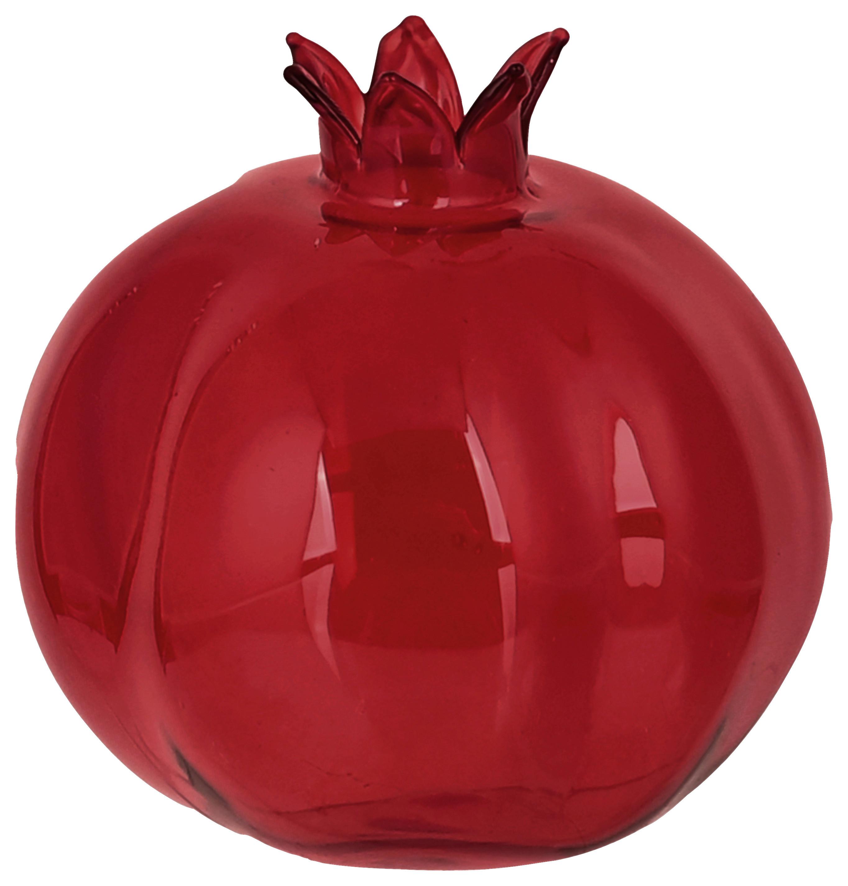 Dekor Gyümölcs Pomegranate - piros, Üveg (10,5/10,5cm) - Mömax
