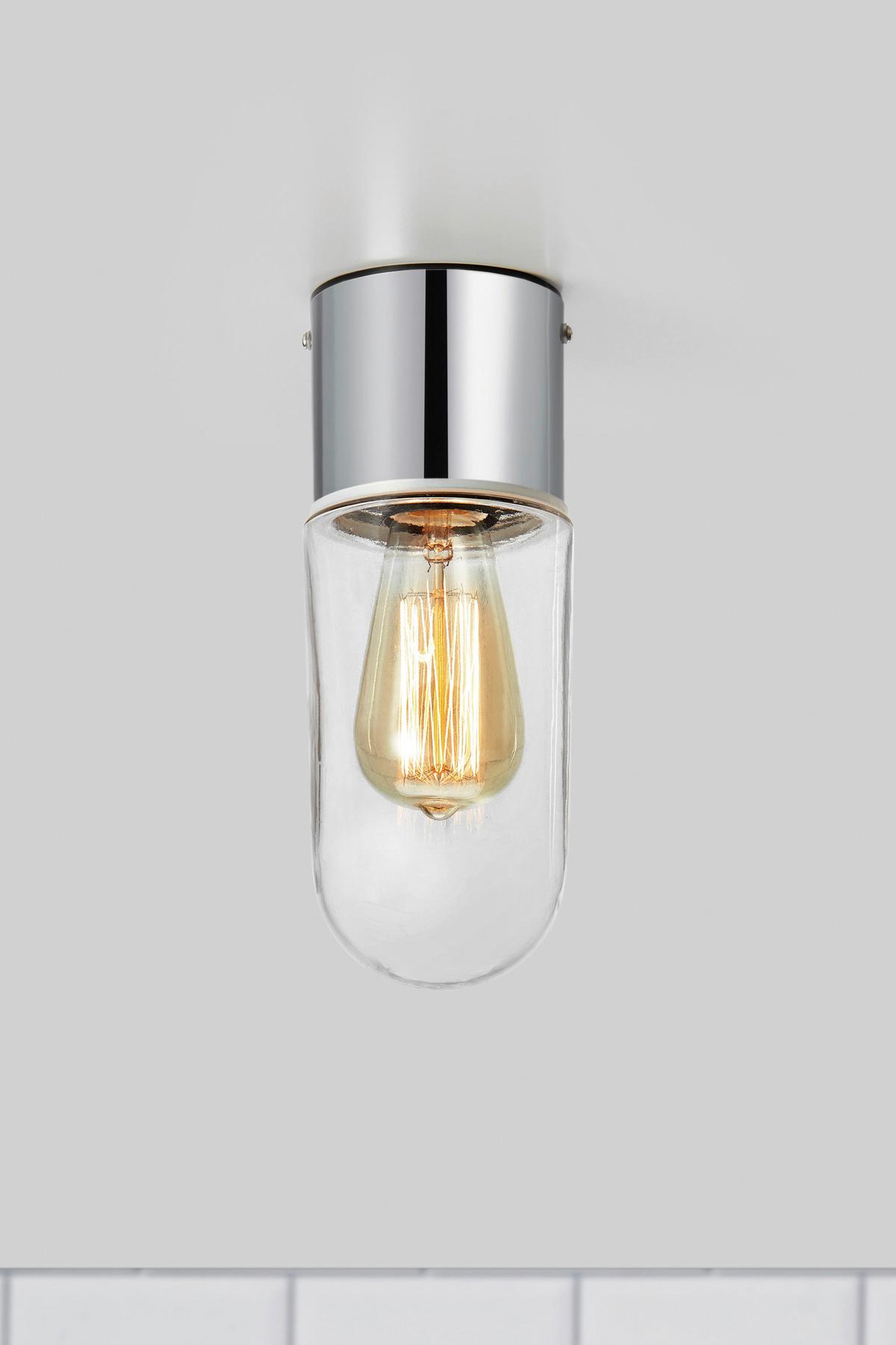 Deckenleuchte Zen max. 15 Watt - Klar/Chromfarben, Basics (10/10/26cm) - Markslöjd