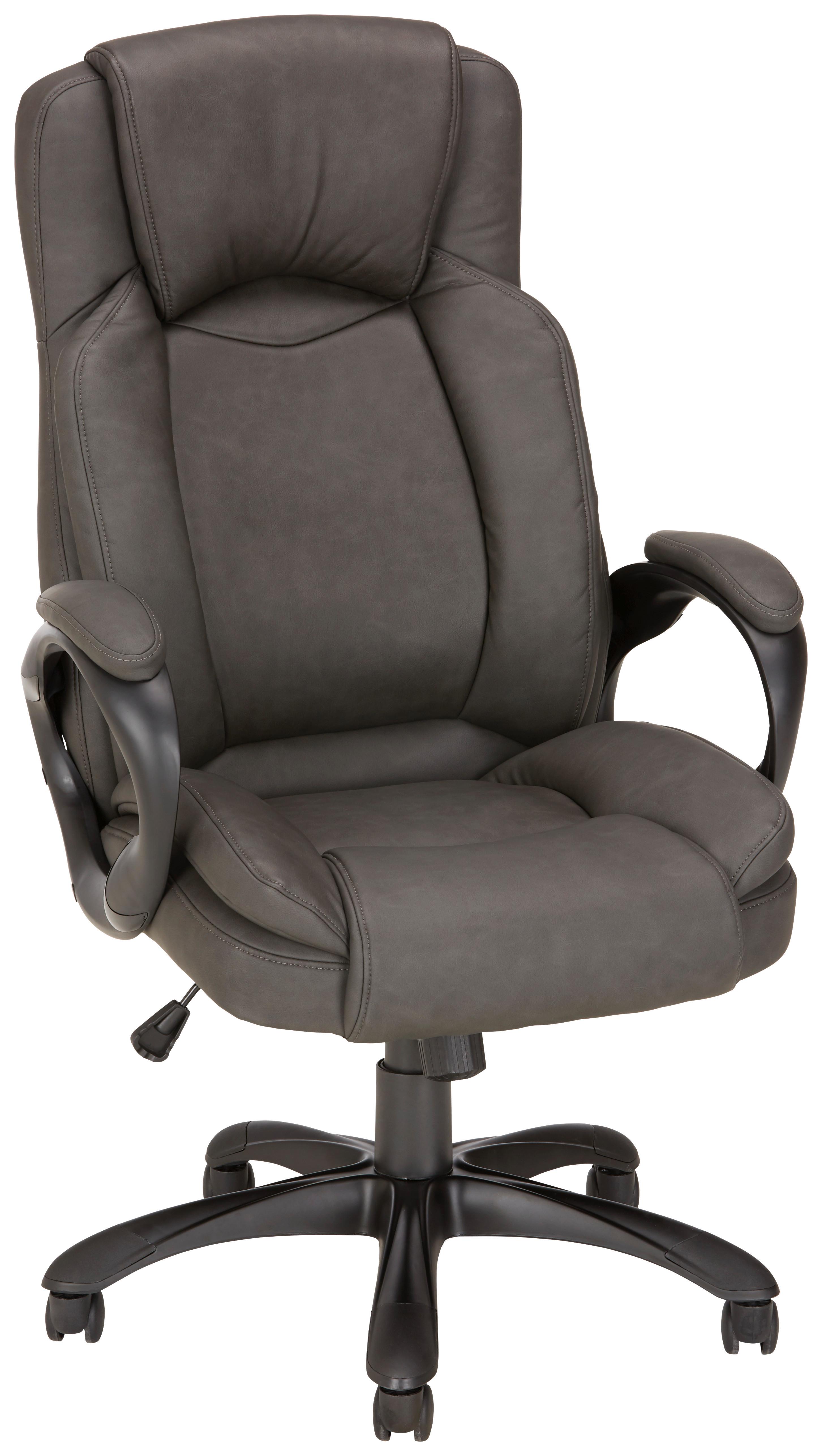 Chefsessel Jenny 1 in Grau - Schwarz/Grau, KONVENTIONELL, Kunststoff/Textil (67/116,5-126/75cm) - Mömax