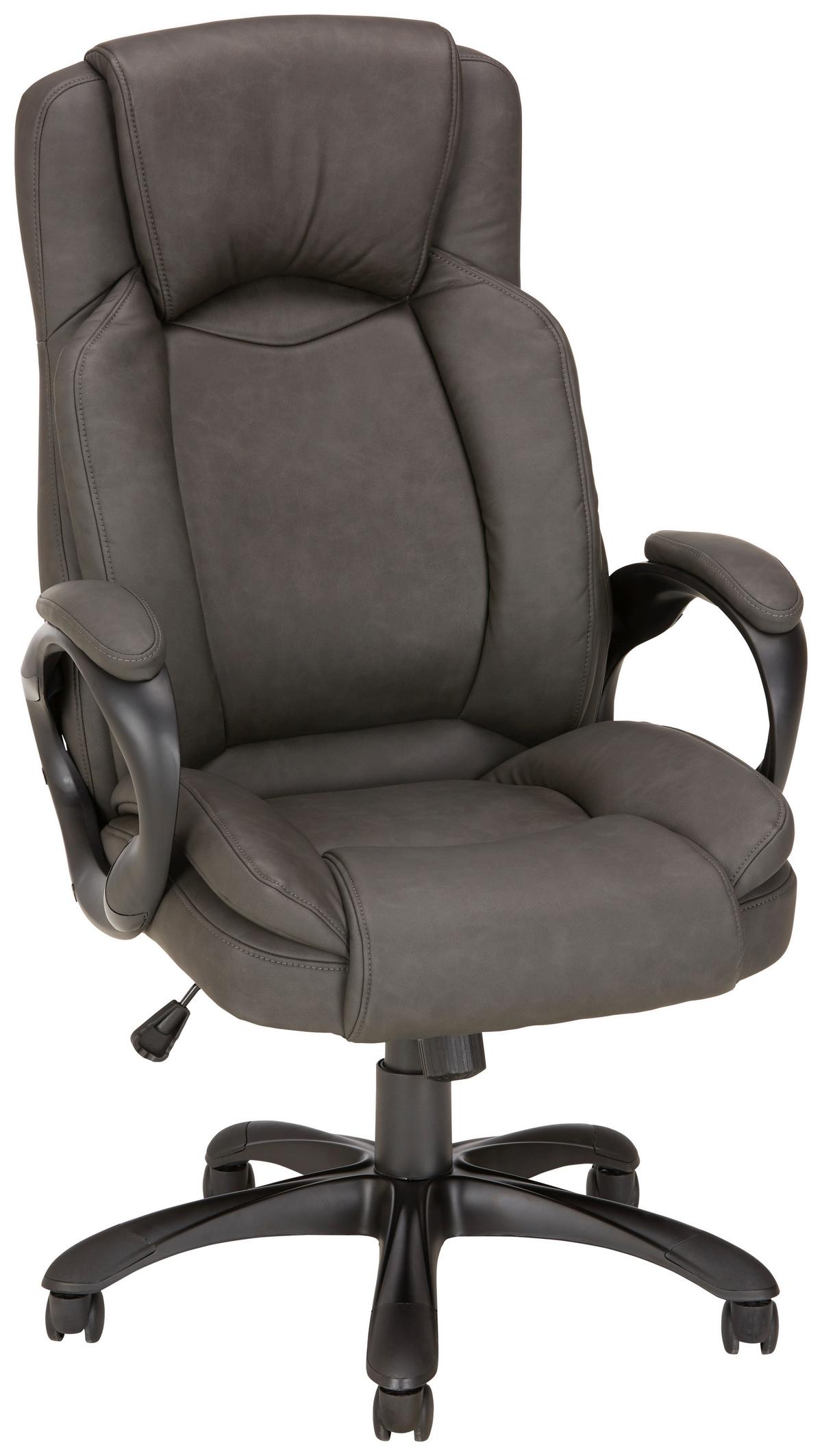 Chefsessel Jenny 1 in Grau - Schwarz/Grau, KONVENTIONELL, Kunststoff/Textil (67/116,5-126/75cm) - Mömax