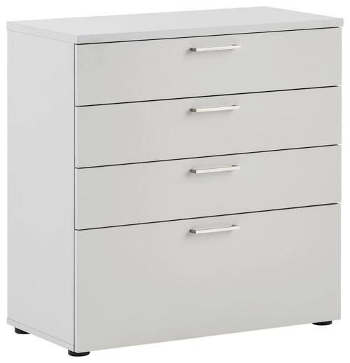 Kommode "Serie 1500" , hellgrau - Silberfarben/Hellgrau, KONVENTIONELL, Holzwerkstoff/Kunststoff (80,2/84,2/41cm) - MID.YOU