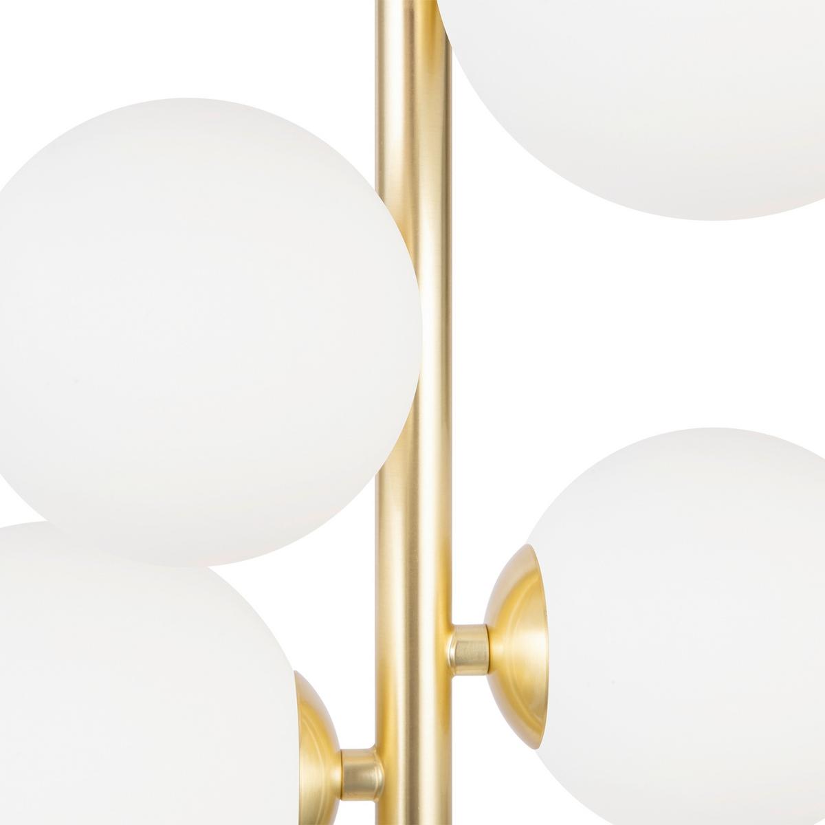 PENDELLEUCHTE DALLAS - Weiss/Goldfarben, Trend, Glas/Metall (29/170cm) - MAYTONI