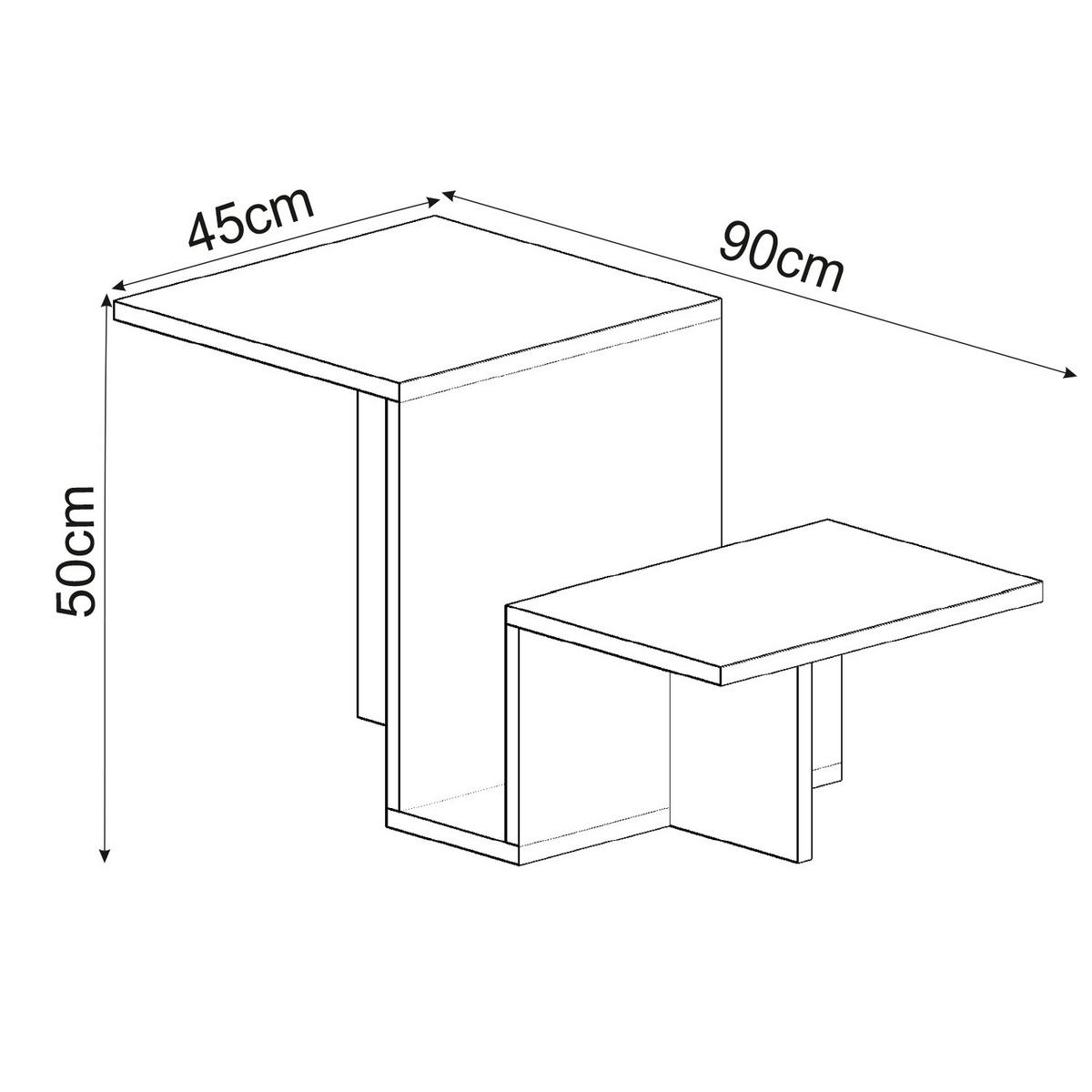 Couchtisch Relinda Couchtisch - Beige, Design, Holzwerkstoff (90/45/50cm) - Livetastic