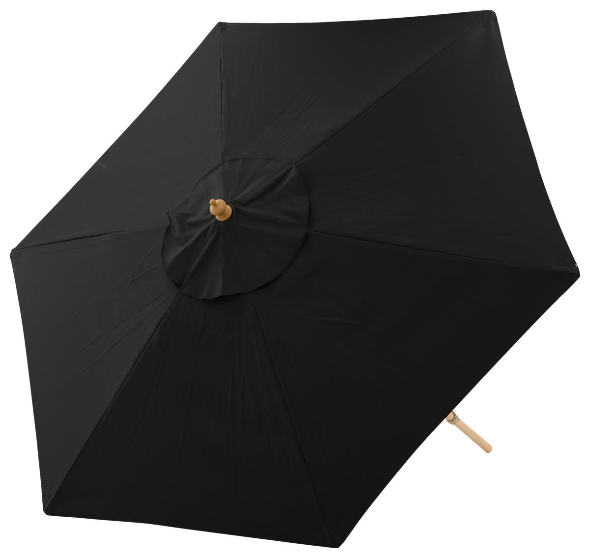 Sonnenschirm Corypho ca. 250x232 cm Schwarz - Schwarz, KONVENTIONELL (250/232cm) - Gardenson
