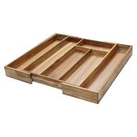 Besteckeinsatz Kristian aus Akazie vollmassiv - Naturfarben, KONVENTIONELL, Holz (30-50/42/5cm) - Zandiara