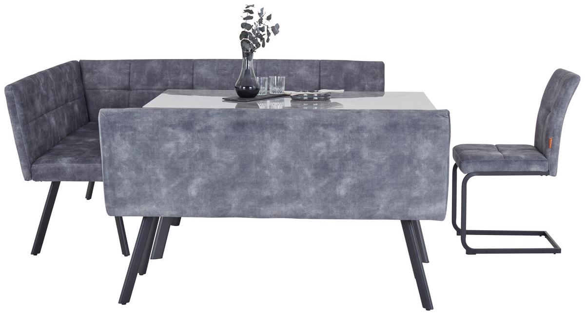 Kotna Klop Milos, Siva - siva/črna, Moderno, kovina/tekstil (150/190cm)