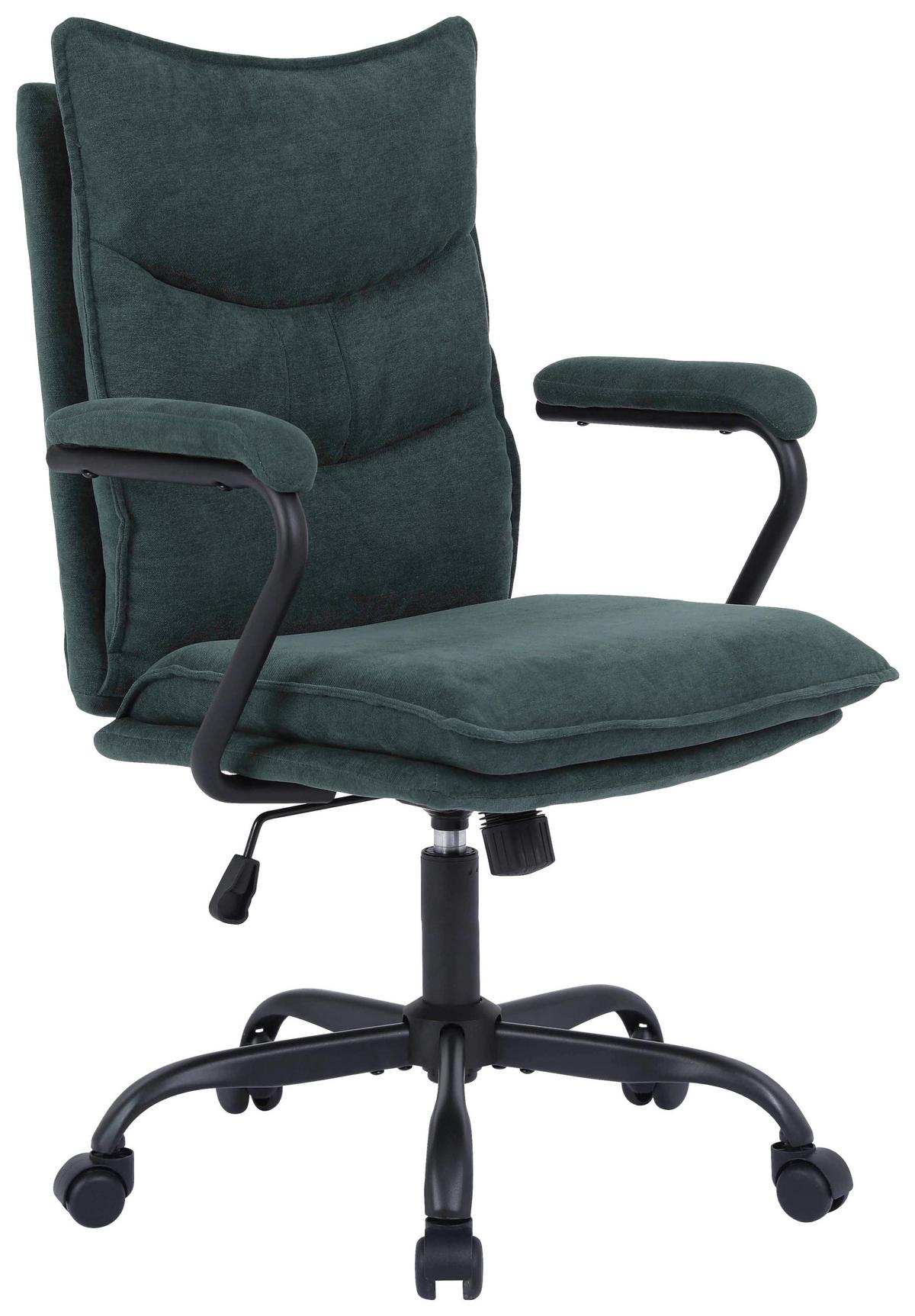 Scaun rotativ MADDOX - verde/negru, Modern, plastic/lemn (63/91-99/62cm) - Mömax