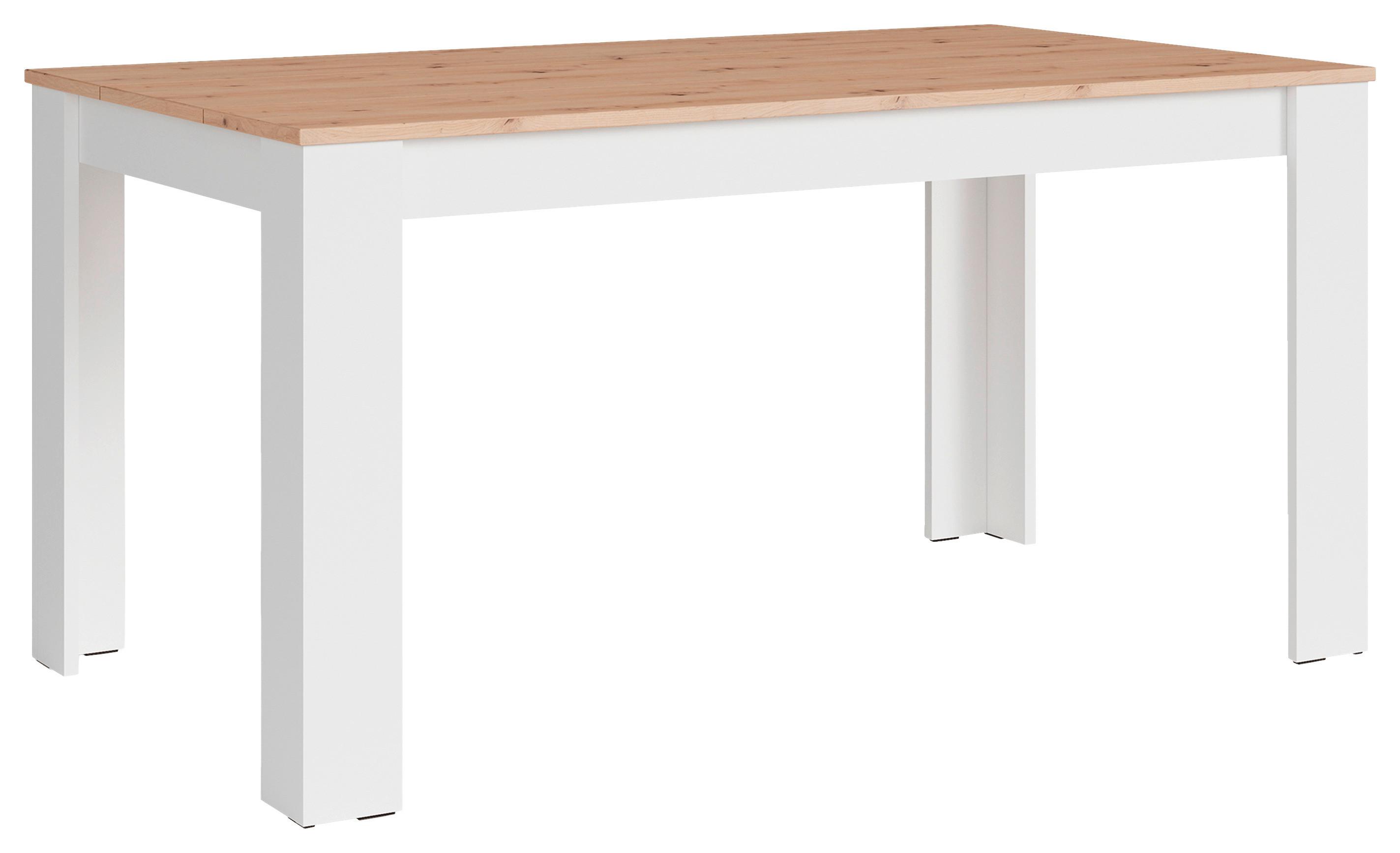 ESSTISCH NORI - Weiß/Eiche Artisan, MODERN, Holzwerkstoff (160/90/75cm) - MID.YOU