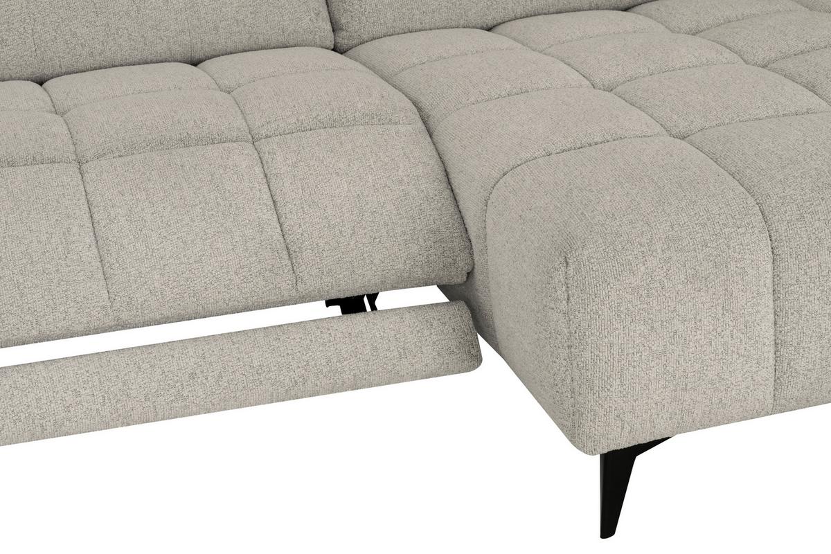 Sedežna Garnitura Venice, Desna - črna/bela, Moderno, kovina/tekstil (268/107/156cm) - Premium Living